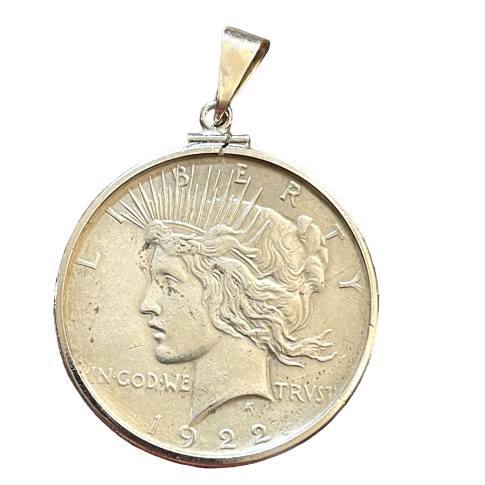 US Bald Eagle 1922 America Silver Liberty peace Dollar Silver Coin pendant